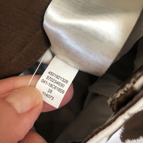 CHICO'S Pants 0.5, Cropped Brown and White Animal Stripes pants Pockets, Sz. 6 - Picture 12 of 16